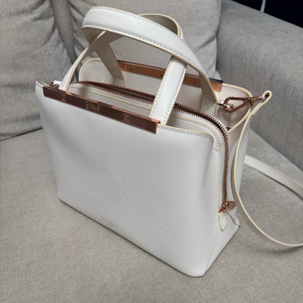 Ted Baker Women's Naomii Smooth Leather Tote Bag White